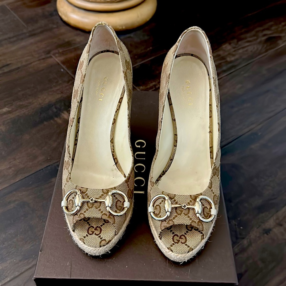 Gucci Monogram Wedge